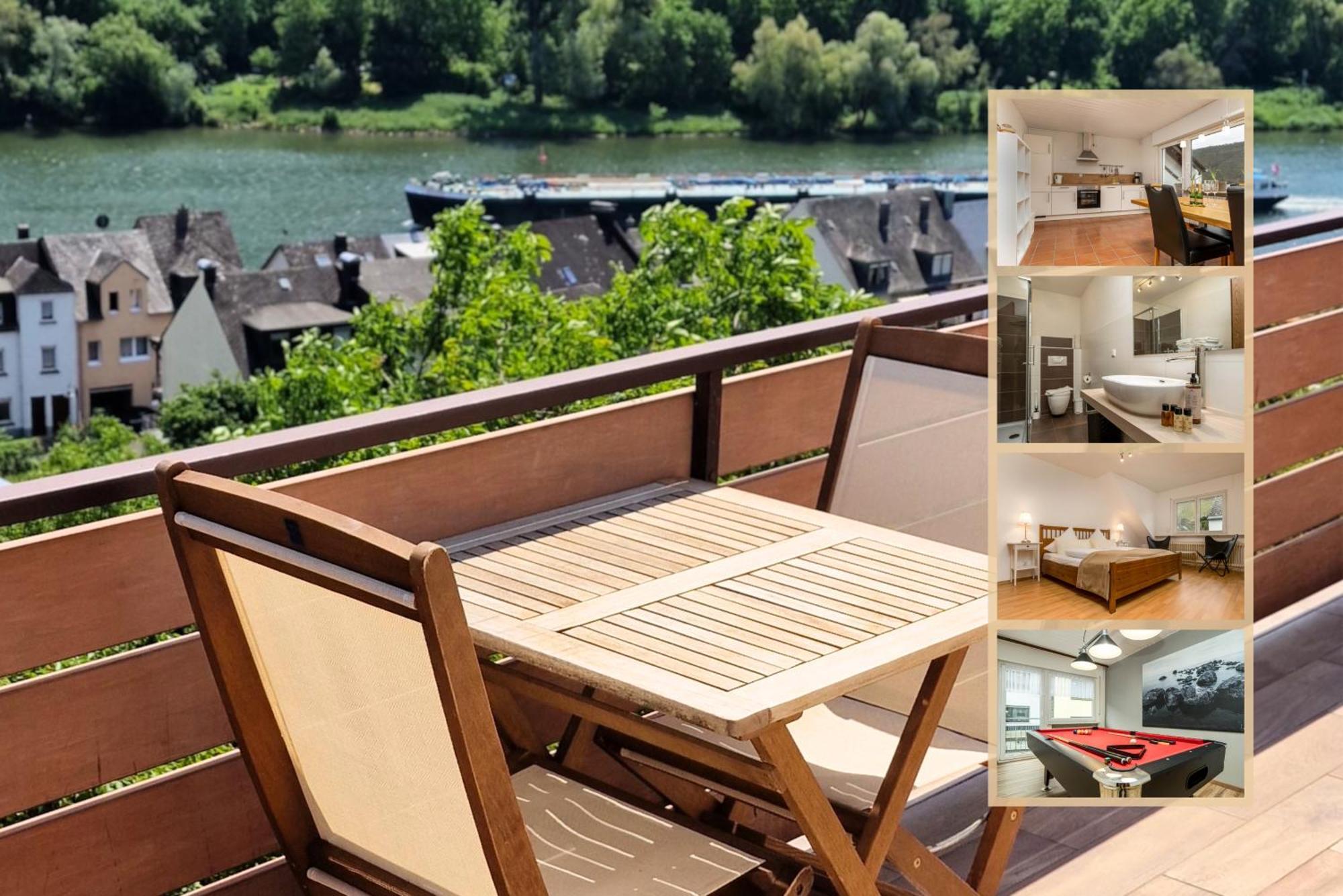 Riesling Appartement For 2 - 4 People - Billiards - Balcony With Mosel View - Parking - Wine Barrel Bar - Fully Equipped Kitchen - Netflix - Waiputv - 3 Km From Cochem Klotten Exterior photo