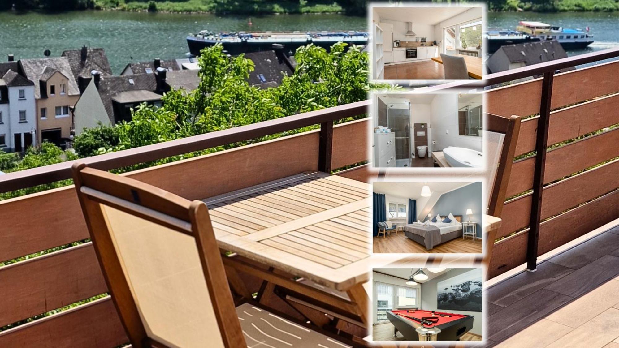 Riesling Appartement For 2 - 4 People - Billiards - Balcony With Mosel View - Parking - Wine Barrel Bar - Fully Equipped Kitchen - Netflix - Waiputv - 3 Km From Cochem Klotten Exterior photo